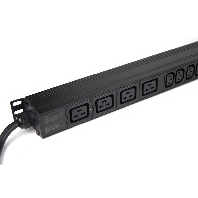 7 prises C13 C19 IEC 60320 Rack PDU multiprise 20A 230V - PDU horizontal  monté en rack, bande de puissance PDU, PDU de rack serveur