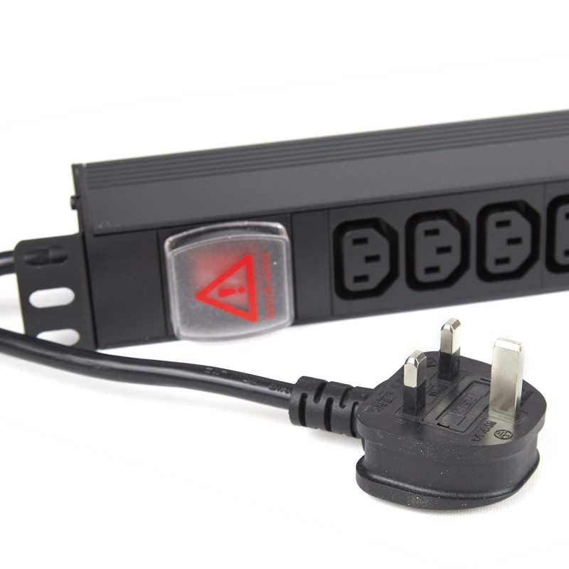 PDU UK Sockets 6 Way with C14 IEC Plug Power Distribution Unit ...