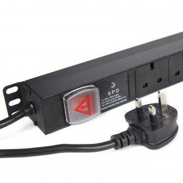 PDU UK Sockets 8 Way with UK Plug Power Distribution Unit Vertical 3m SURGED