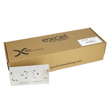 Excel Double Gang 27mm Surface Mount Back Box Trade [15 Pack]