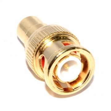 BNC to RCA Phono Adapter Gold Plated - CCTV to Composite