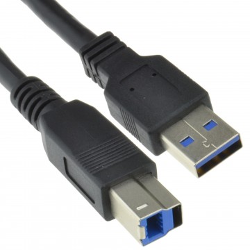 USB 3.0 SuperSpeed Cable Type Plug A to Type B Plug BLACK 3m
