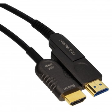 CL3 Detachable Plug HDMI 2.0 Active Optical Cable AOC Wall Installation 4K 10m