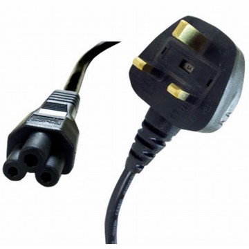 Power Cord - UK Plug to C5 Clover Leaf CloverLeaf Lead 10m Cable