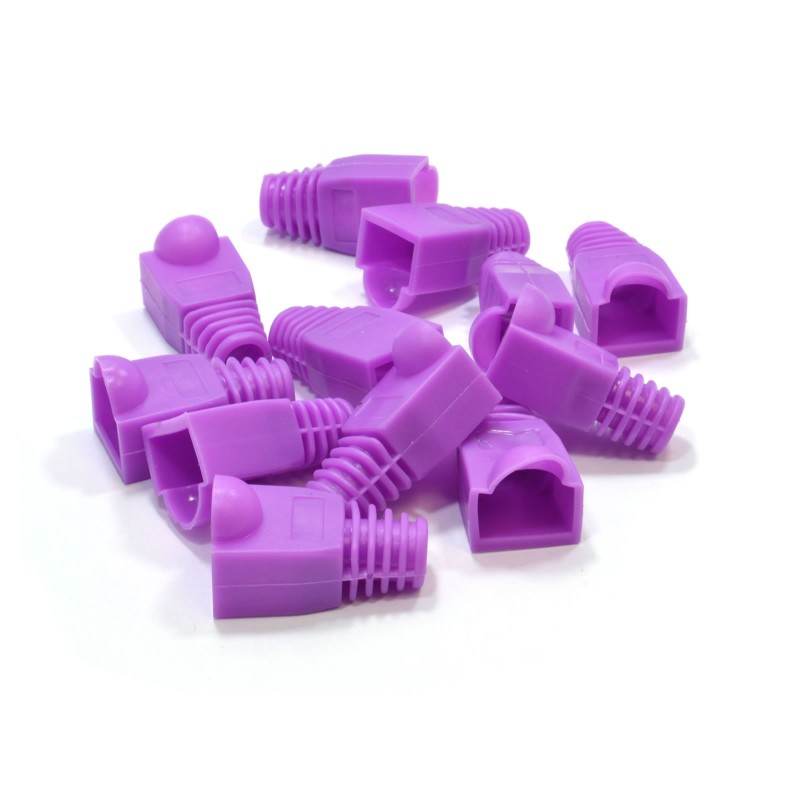 Boot RJ45 Cat 5e 5mm Ethernet Network Cables Purple [10 Pack]