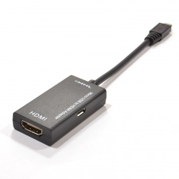 MHL 5 pin Micro B USB Phone Plug to HDMI Adapter for Mobile Phones