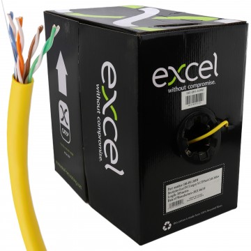 Excel Stranded Network Cable Cat5e U/UTP PVC for Ethernet Patch Lead 305m Yellow