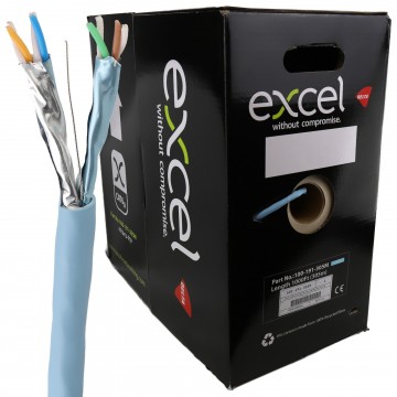 Excel Copper Cat6a Network Cable U/FTP Low Smoke LSOH Euroclass Dca 305m Blue