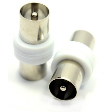 TV Coaxial Cable Coupler RF Male Plug to Male Plug Pins [2 Pack]