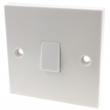 Electrical UK Domestic Household Light 1 Way Single Light Switch White