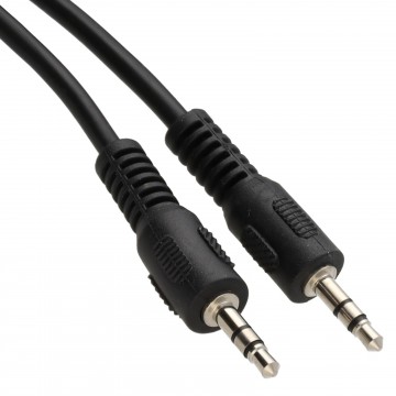 3.5mm Stereo Jack Plug to Plug Audio Lead SINGLE Screened Cable  5m