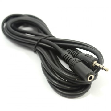 3.5mm Stereo Jack Plug to Socket Extension SINGLE Screened Cable  3m