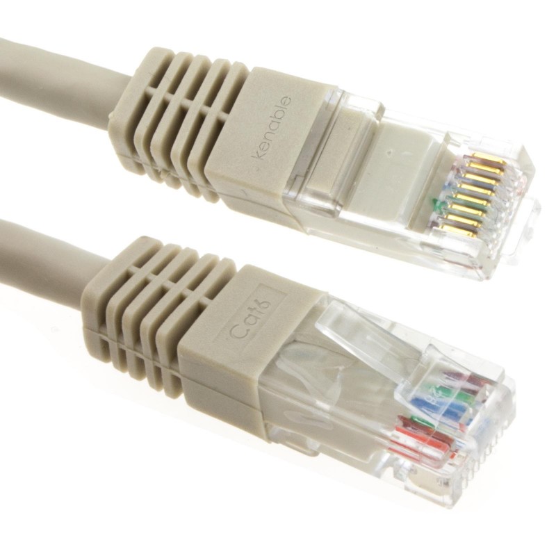 Ethernet Network Cable Cat6 GIGABIT RJ45 COPPER Internet Patch Lead Grey 15m