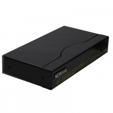 4K 60Hz 4 Port HDMI 2.0 Splitter 1 Device to 4 TVs Powered with 3.5mm Audio Out