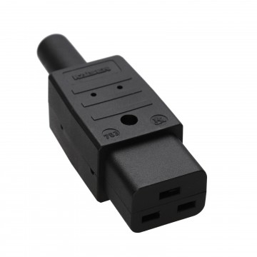 Rewireable C19 IEC 16A 250V Screw Terminal Power Cable Connector