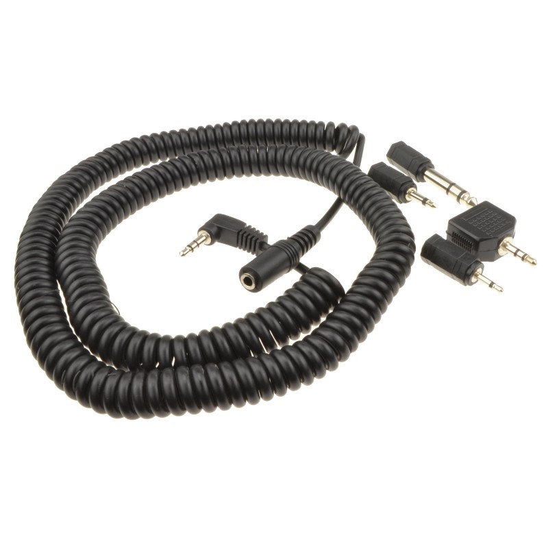 3.5mm Coiled Stereo Jack Extension/Splitter/6.35/Mono/2.5mm Adapters