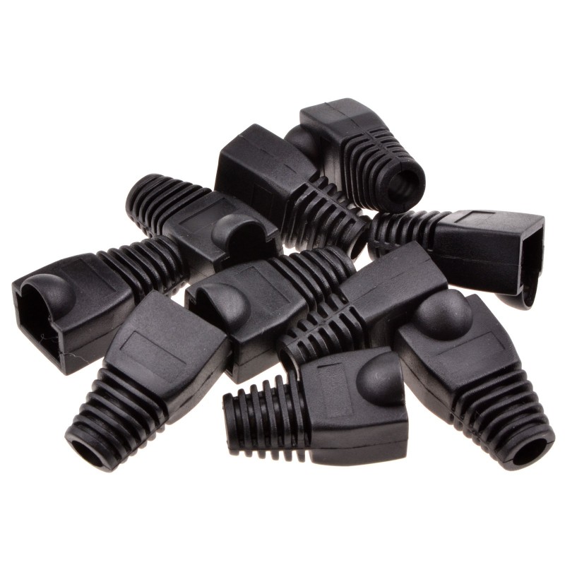 Boot for RJ45 Ethernet Network Cables BLACK [10 Pack]