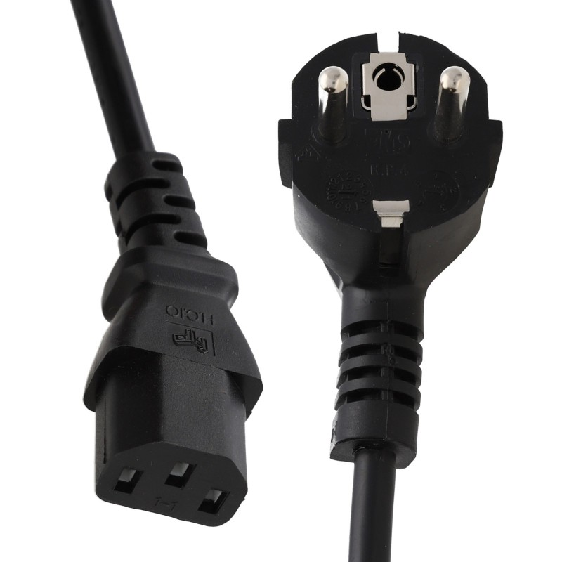EURO Schuko Plug Power Cord to IEC C13 Plug Lead Cable 1.8m-2m