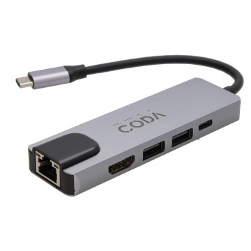 USB Type C HUB with 4K HDMI 2 x USB 2.0 Type C PD Charging & RJ45 Network Port