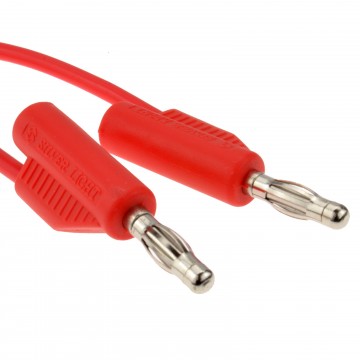 Stackable Banana Plug Test Lead or Speaker HI FI Cable 1m Red
