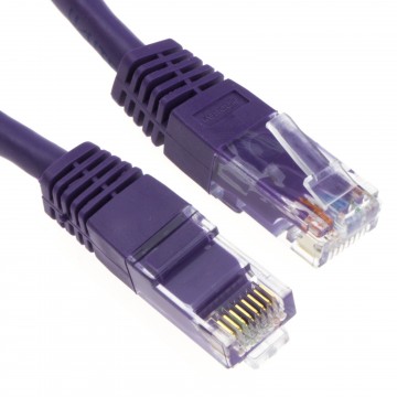 Ethernet Network Cable Cat6 GIGABIT RJ45 COPPER Internet Patch Lead Purple  5m