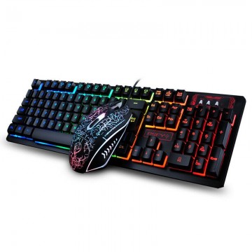 K13 RGB Backlit USB Gaming Keyboard & Optical 2400 DPI Mouse Combo Set