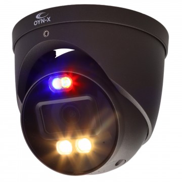 5MP TIOC Full-Colour View/Blue Red Light/Siren/2 Way Mic Turret BNC Camera Grey