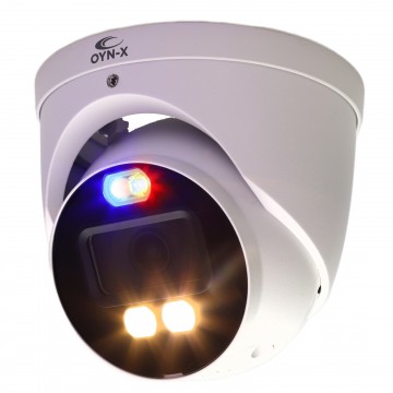 5MP TIOC Full-Colour View/Blue Red Light/Siren/2 Way Mic Turret BNC Camera White