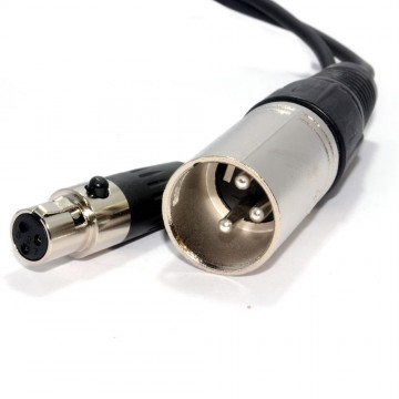 3 Pin Male XLR Plug to 3 Socket Female Mini XLR Cable 2m