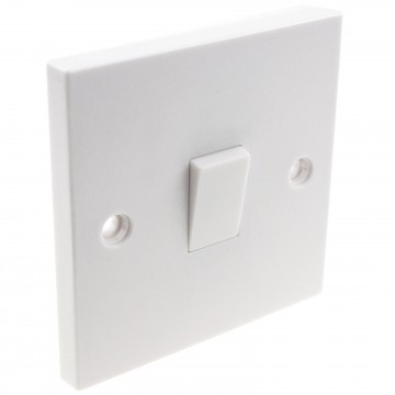 Electrical UK Domestic Household Light 2 Way Single Light Switch White