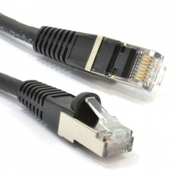 Cat6A SSTP LSZH RJ45 Network Ethernet Patch 10 Gigabit Cable 15m Black