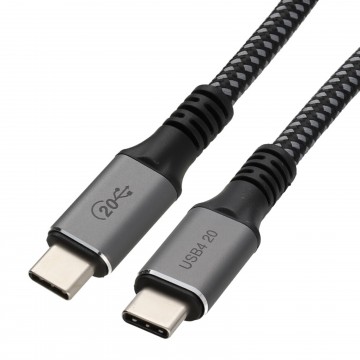 CERTIFIED USB4 20 Type C Cable 20Gbps   95W 4K60Hz USB 4.0 E-Mark Metal Ends 2m