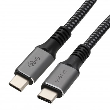 CERTIFIED USB4 20 Type C Cable 20Gbps 50W 4K60Hz USB 4.0 E-Mark Metal Ends 4m