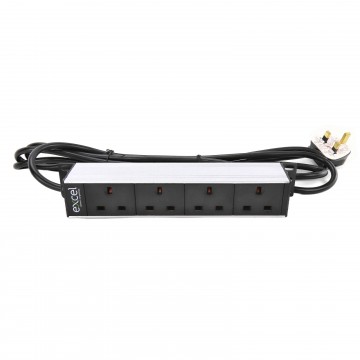 Excel Under Desk 4 Gang UK Sockets PDU Power Unit
