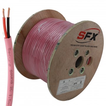 SFX Pro 2 Core 30 Strand x 0.25mm 16AWG 300V LSZH Copper Speaker Cable 100m Pink