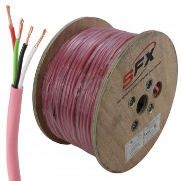 SFX Pro 4 Core 30 Strand x 0.25mm 16AWG 300V LSZH Copper Speaker Cable 100m Pink