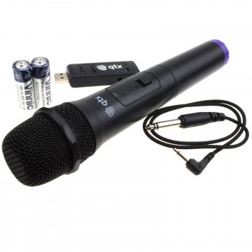 USB Powered Wireless UHF Handheld Karaoke/Singing Microphone Set 864.8MHz