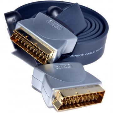 PROFIGOLD Gold Scart Interconnect FLAT Audio & Video Cable 1.5m