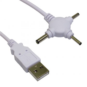 Triple Head USB Power Cable DC 2.5mm 3mm & 3.5mm DC Jack 1.5m