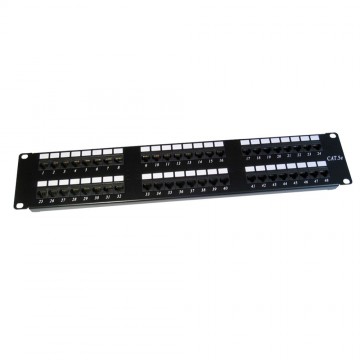 HQ Cat5E Cat 5E RJ45 Patch Panel Rack Mountable 48 Port