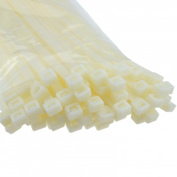 Natural cable Ties 450mm x 9mm Nylon 66 UL Approved [100 Pack]