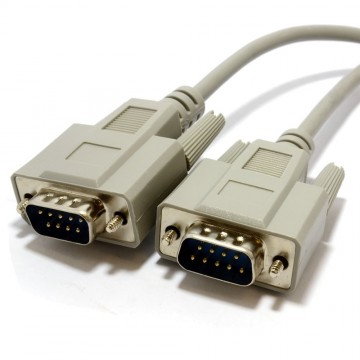 Serial RS232 9 Pin Male to 9 Pin Male EGA Monitor Cable 2m