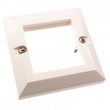 Wall Mount Faceplate 85 x 85mm Bevelled Single Gang for 2 x Euro Modules