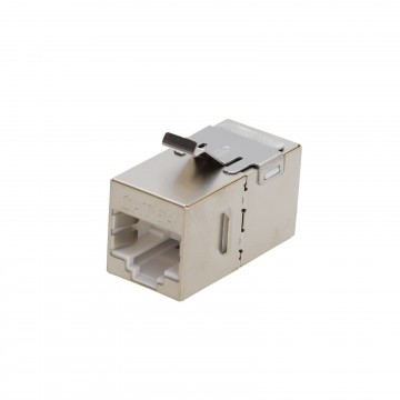 RJ45 Panel Mount Keystone Coupler Pass Through Keystone Cat6A FTP Shielded