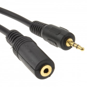 2.5mm Stereo Jack Plug to 2.5mm Jack Socket Extension Cable 5m