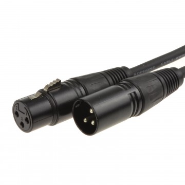 Balanced XLR Microphone Lead Male to Female Audio Cable BLACK 1.5m