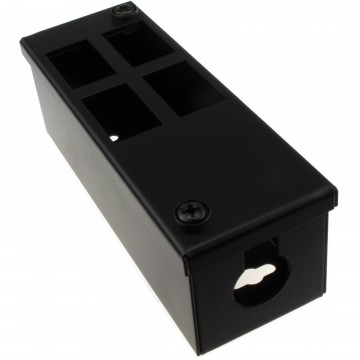 GOP/POD Metal Box with Vertical Cut-Outs for 4 x 6C Outlets and 25mm Cable Entry