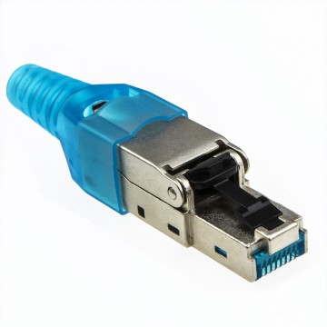 Tool-Less Crimp Cat6A RJ45 Ethernet Network Cable End Connector Quick Fit