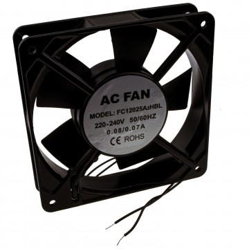 Cooling Fan AC 220V-240V 120mm x 120mm x 25mm Ball Bearing for Wall Cabinet