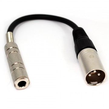 6.35mm Mono Jack Socket to XLR Plug Cable Lead 20cm